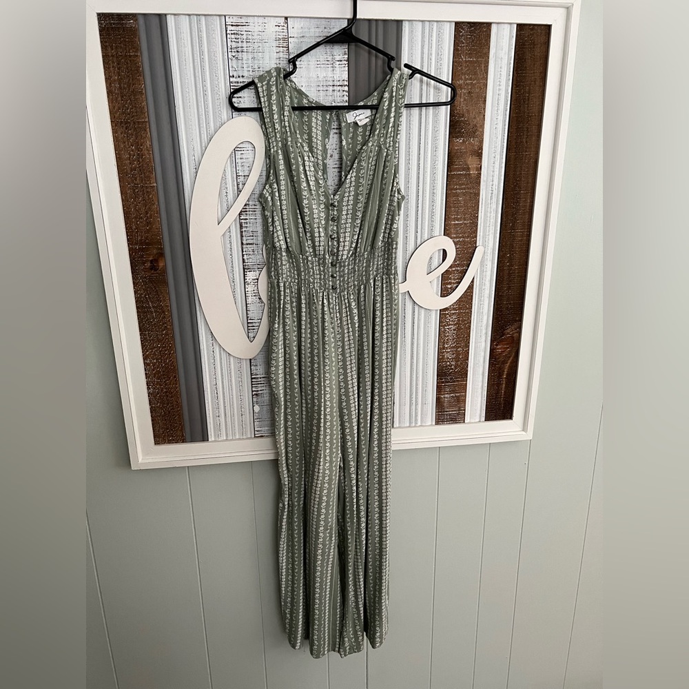 Sage green and cream jumpsuit (Jopna Brand) size small